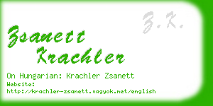 zsanett krachler business card